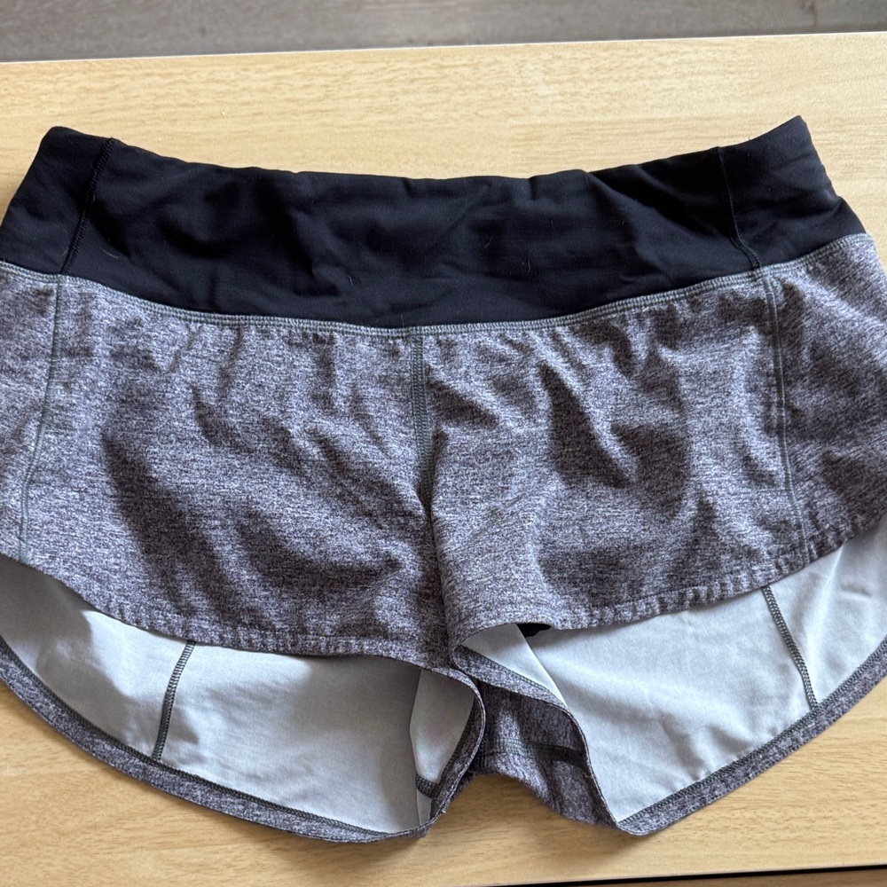 lululemon athletica Black and Gray Athletic Shorts